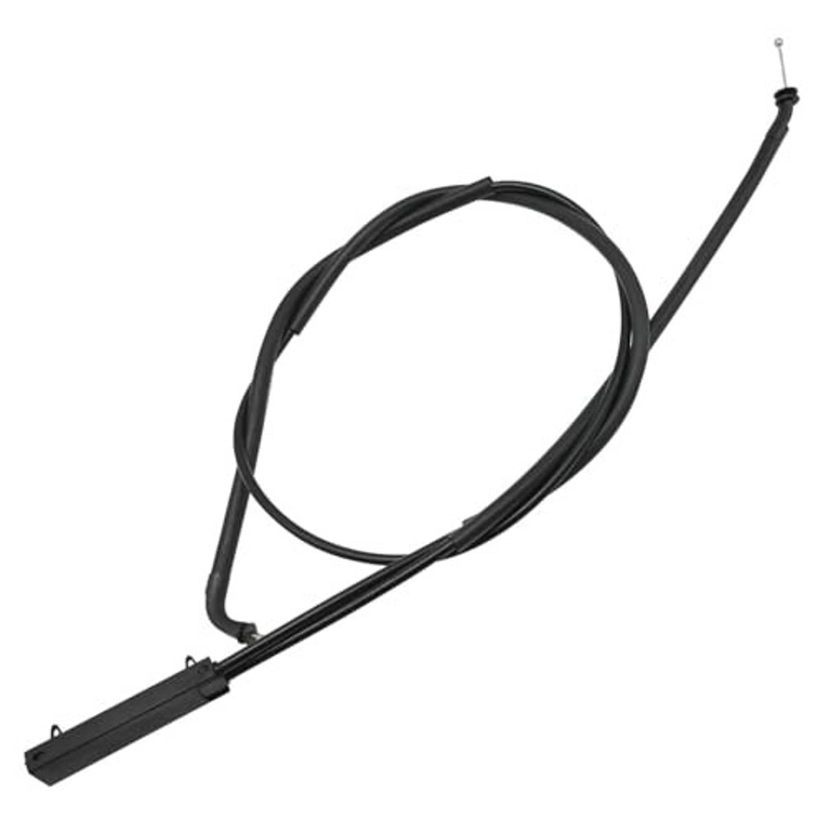 Black hood lock release cable with looped section and pin end