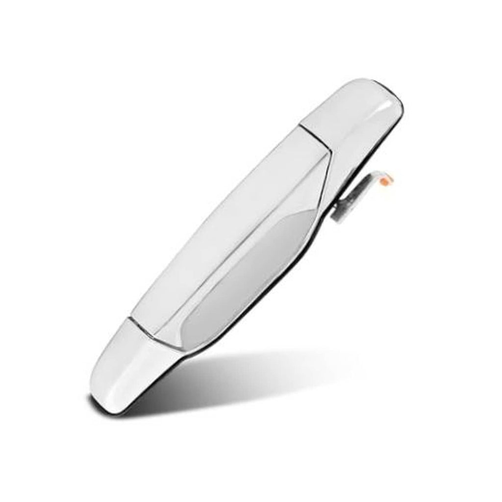 Silver exterior door handle for front right side passenger, glossy ABS