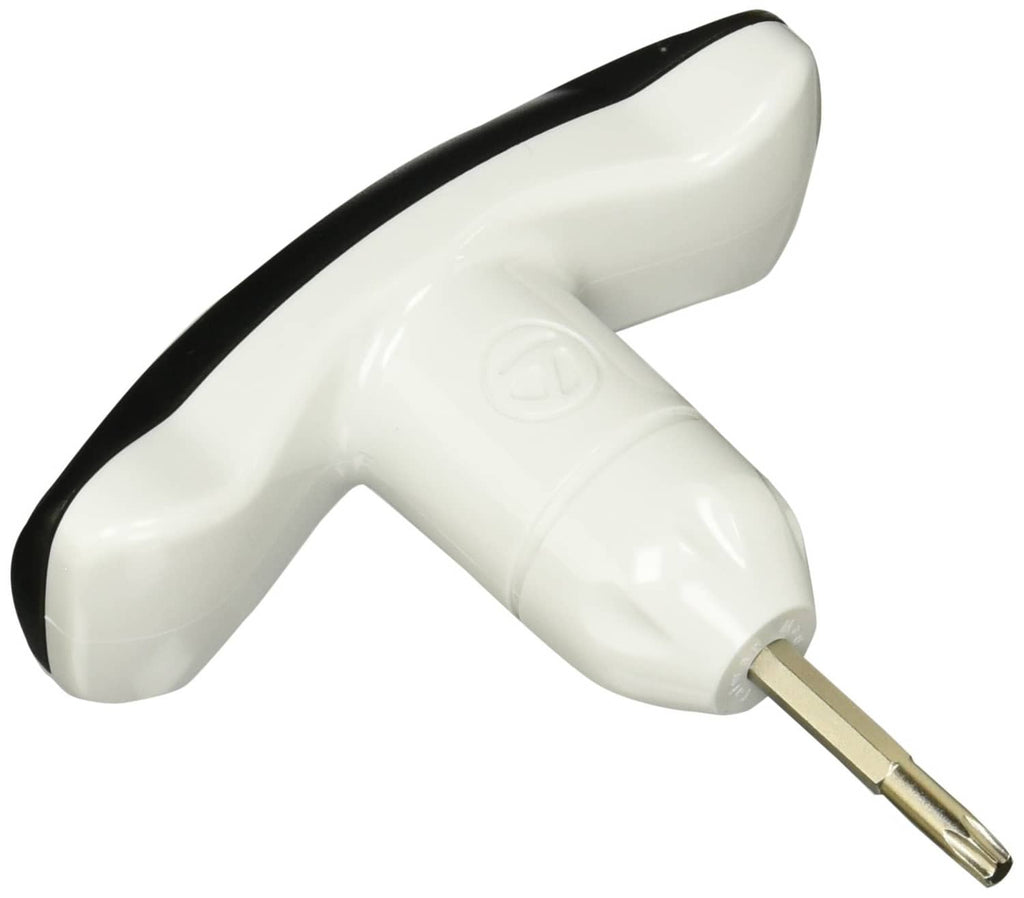 TaylorMade golf club wrench with white head and metal driver-connector pin