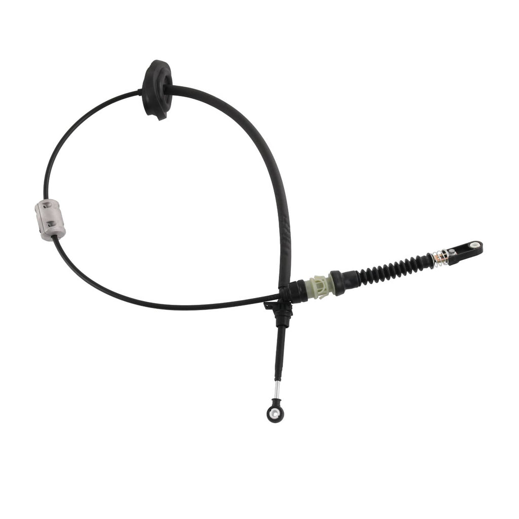 Auto transmission shift cable with black cable loop and metal sensor connectors