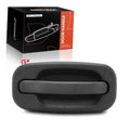 Textured black exterior door handle, no key hole