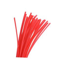 Red string trimmer line bundle with multiple straight strands