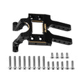 INJORA black-coated brass skid plate with mounting screws for 1/18 RC crawler