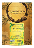 Davidson's Organic loose leaf tea pouch, red and green, 1 lb, caffeine-free