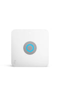 White Ring Alarm Pro base station with blue indicator ring