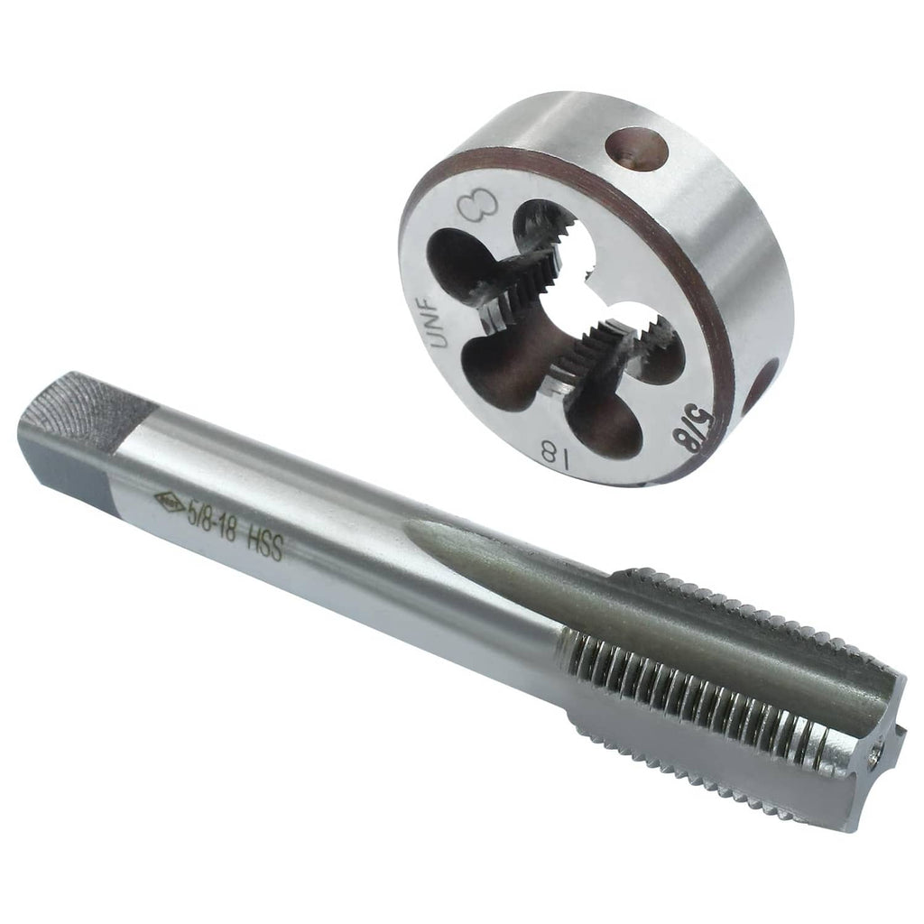 5/8-18 UNF HSS tap and die set, threaded die and tap tool