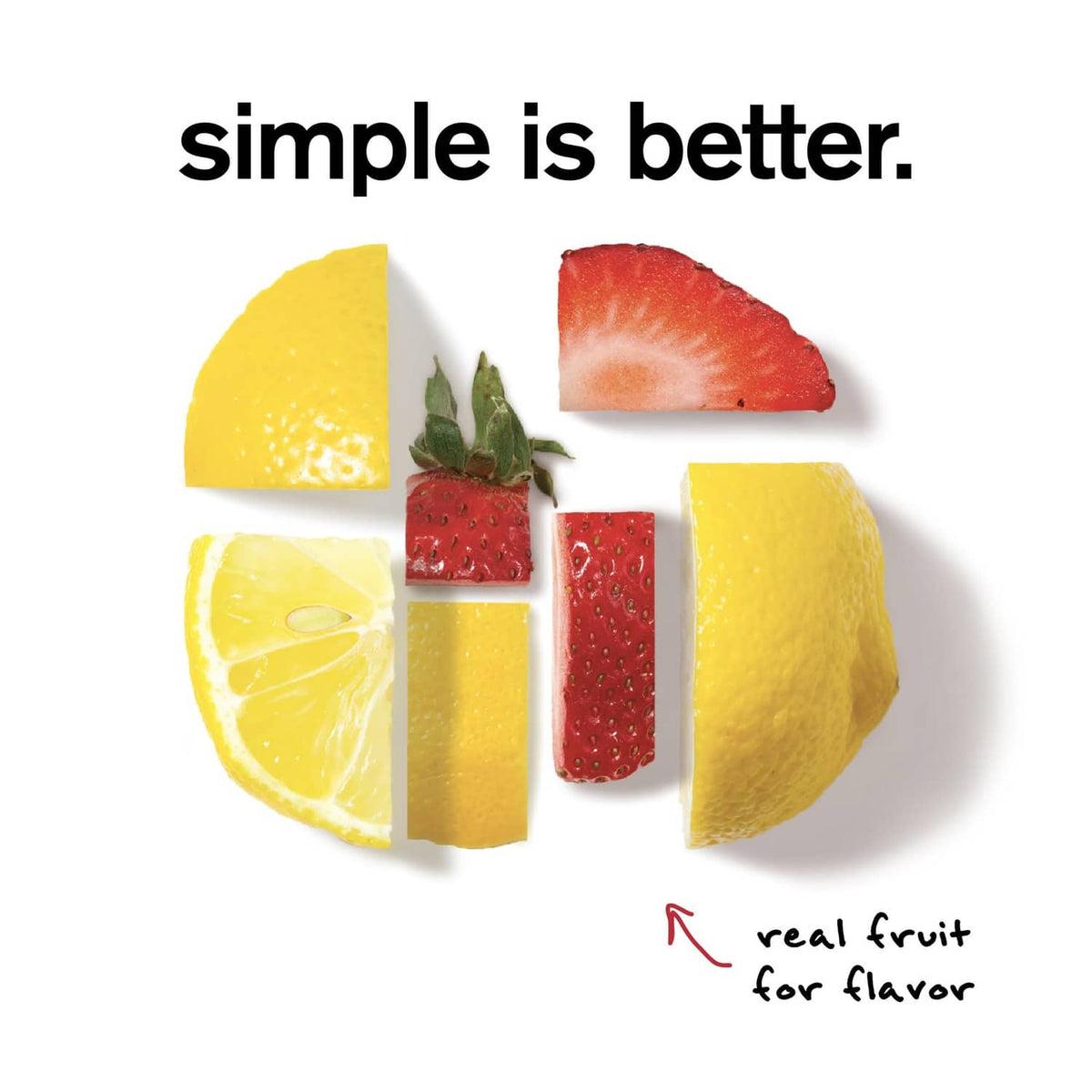 Hydration sports drink mix fruit illustration with strawberry, lemon, and yellow slices