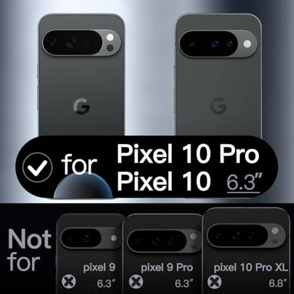 Obsidian black silicone case for Pixel 10 Pro, dual camera cutout on back