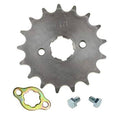 17T motorcycle front engine sprocket, metal gray with mounting holes
