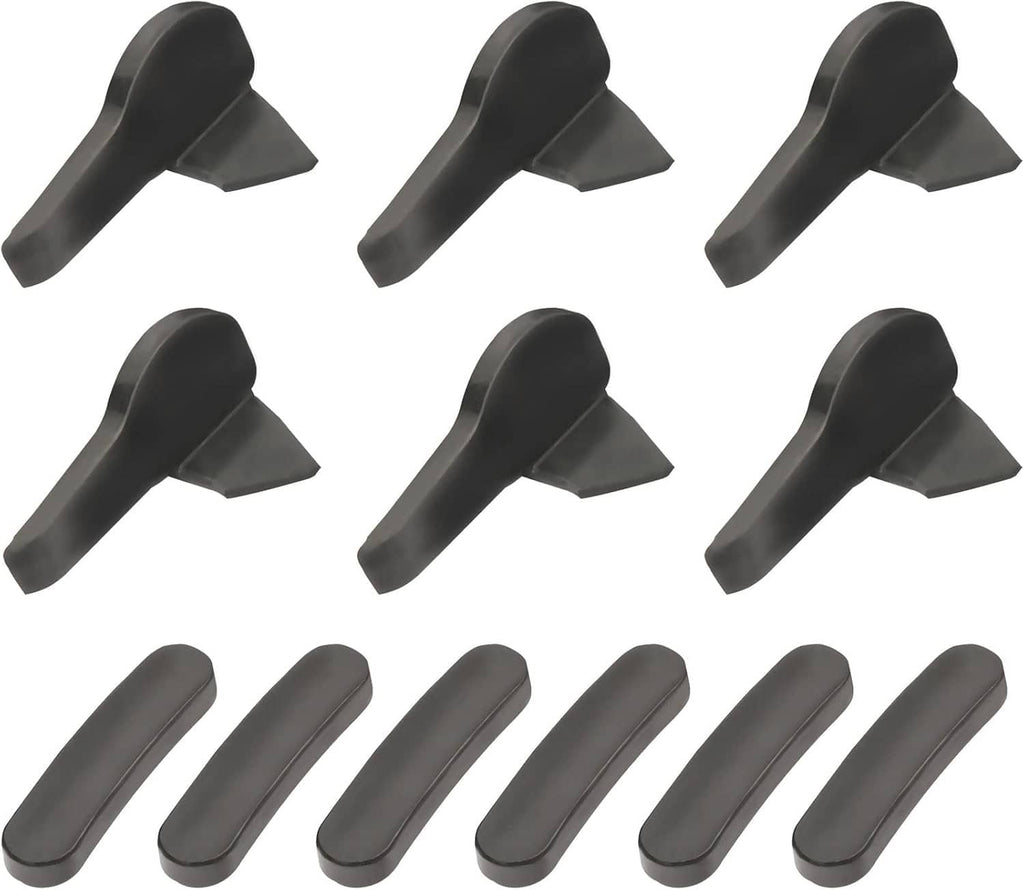 Tire changer duck head inserts, set of black plastic pry tool tips