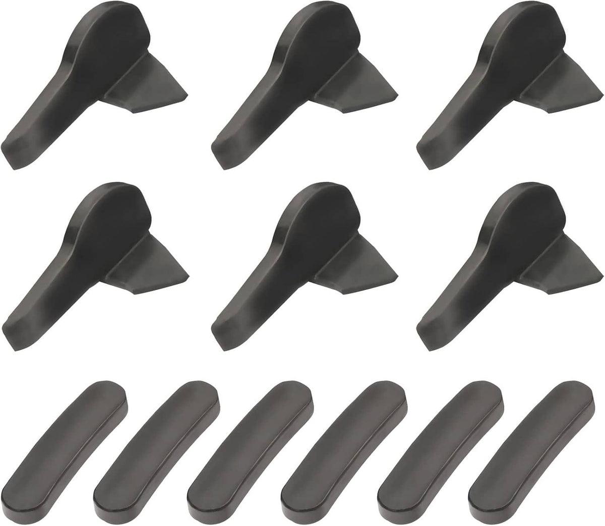 Tire changer duck head inserts, set of black plastic pry tool tips