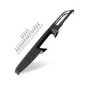 Black front door armrest with mounting bracket and passenger-side hardware kit