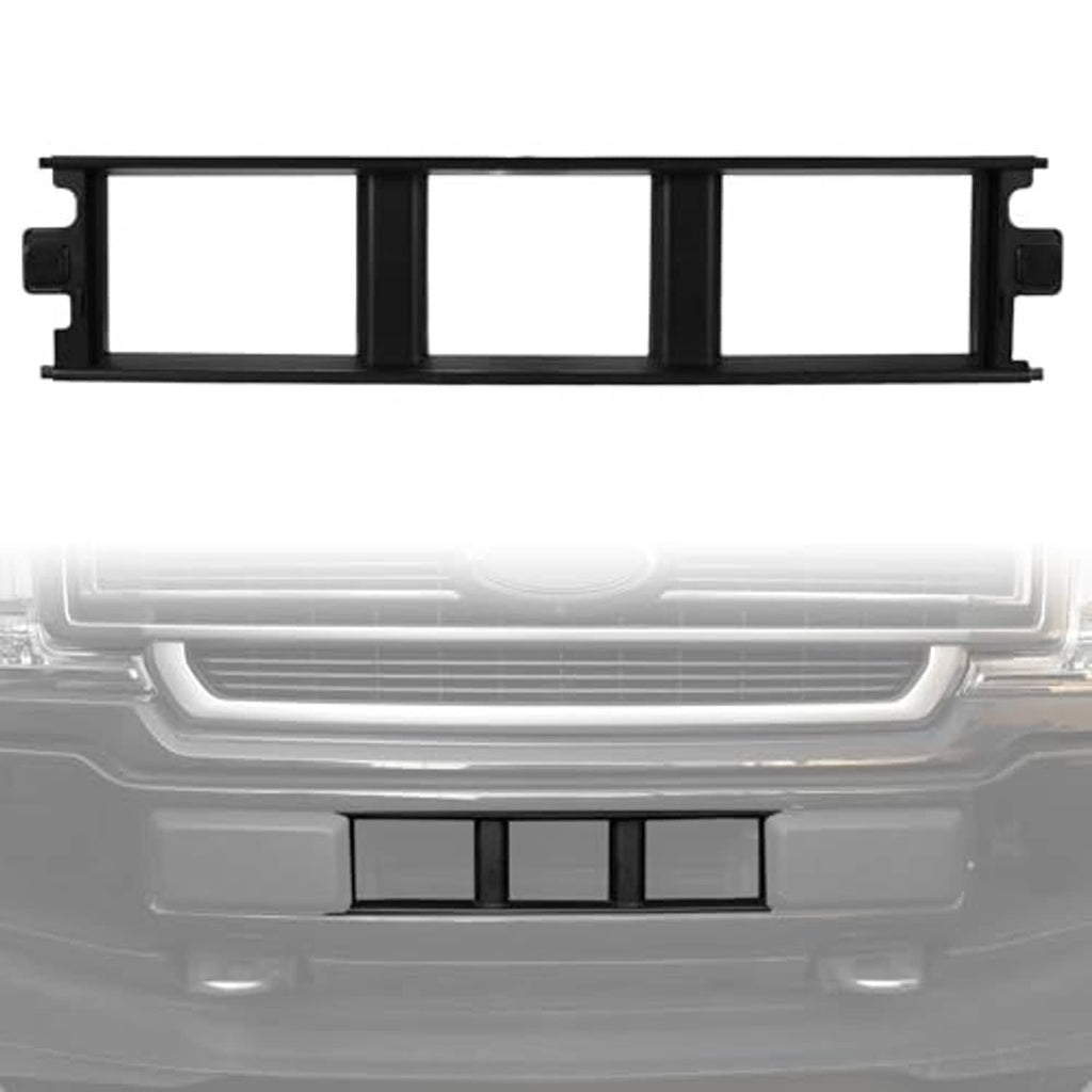 Black grille panel trim insert frame with four rectangular cutouts