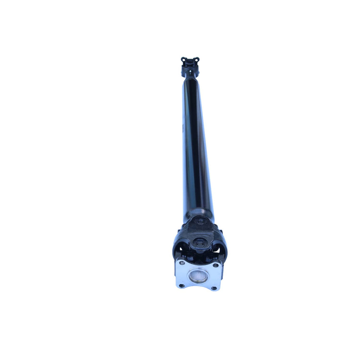 Rear driveshaft prop shaft assembly, rear flange end with mounting holes