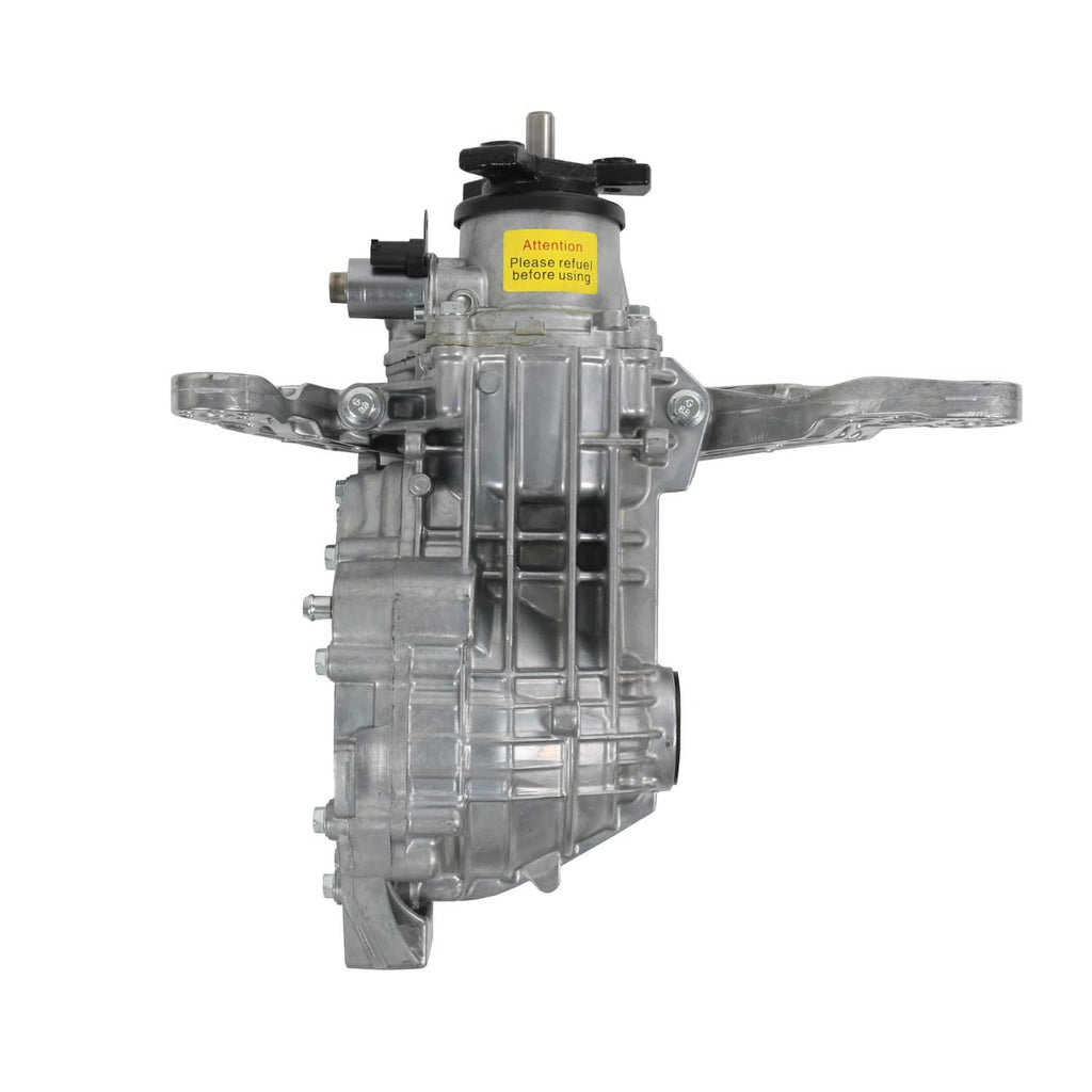 Rear axle differential assembly, silver gearbox housing with two side link arms