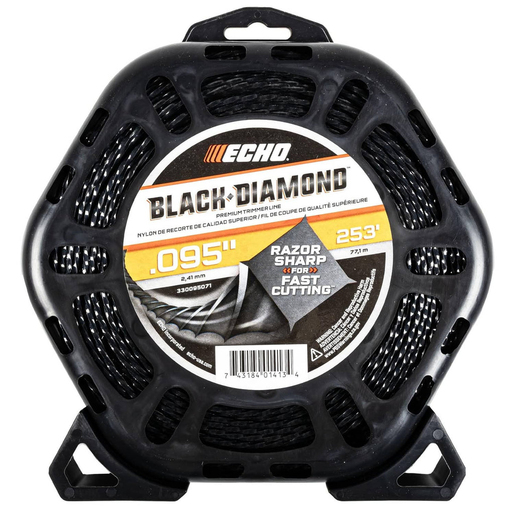 Echo Black Diamond 0.095 in trimmer line spool with label, 253 ft