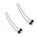 Fuel injector connector harnesses with white plugs, red and blue wires, black terminals