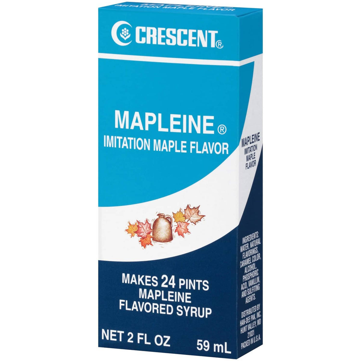 Crescent Mapleine imitation maple flavor syrup box, 2 fl oz (59 mL)