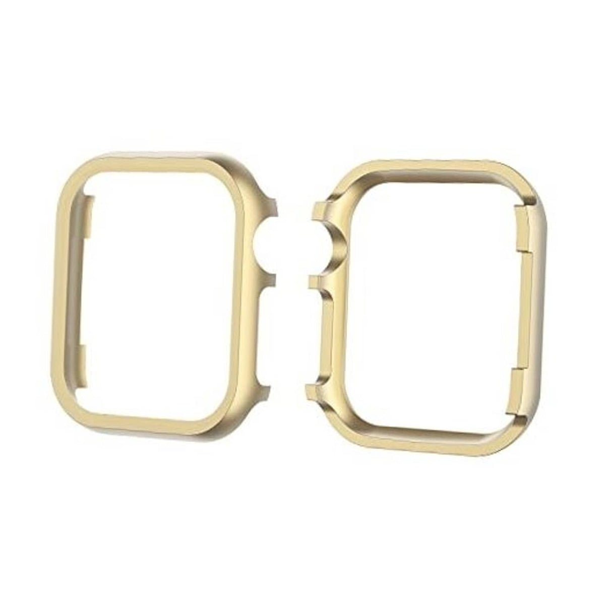 Gold aluminum Apple Watch 38mm bumper case with raised screen protection frame