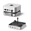 UGREEN Mac mini dock and stand with NVMe enclosure, silver hub with USB and video ports