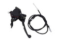 Dual brake lever assembly with thumb lever and black control cable set