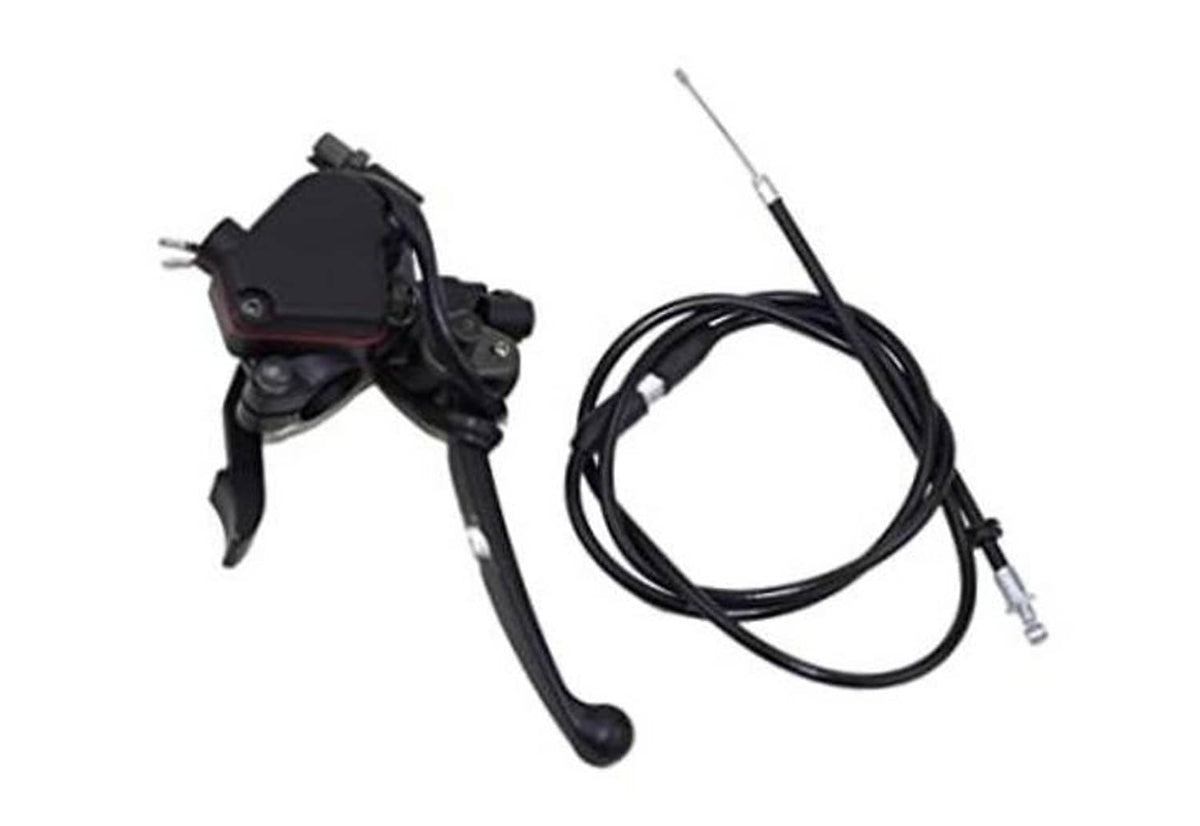 Dual brake lever assembly with thumb lever and black control cable set