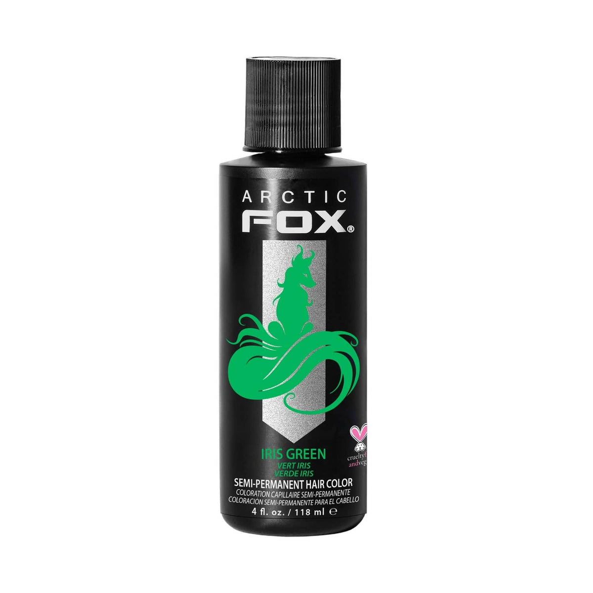 ARCTIC FOX semi-permanent hair color bottle, iris green, 4 fl oz