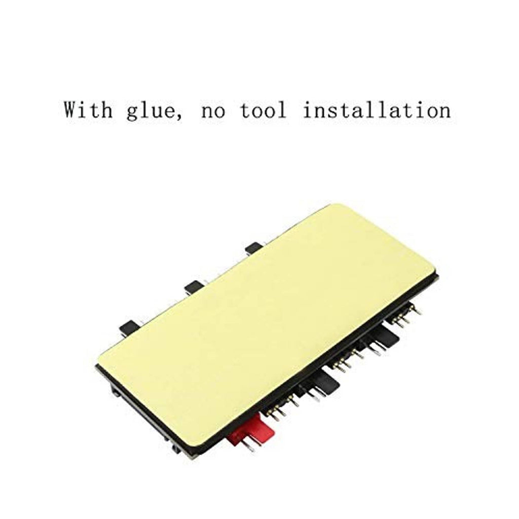 ARGB/PWM hub adapter board with adhesive pad and row of pin connectors