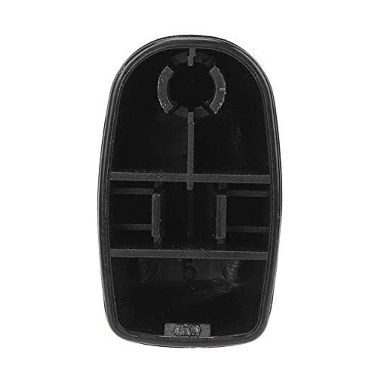 Black plastic seat adjustment switch knob housing with internal mechanism exposed