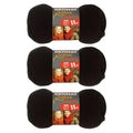 Chunky black yarn balls, 3-pack Bernat Softie with labels