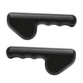 Pair of black textured seat adjuster handles for driver and passenger