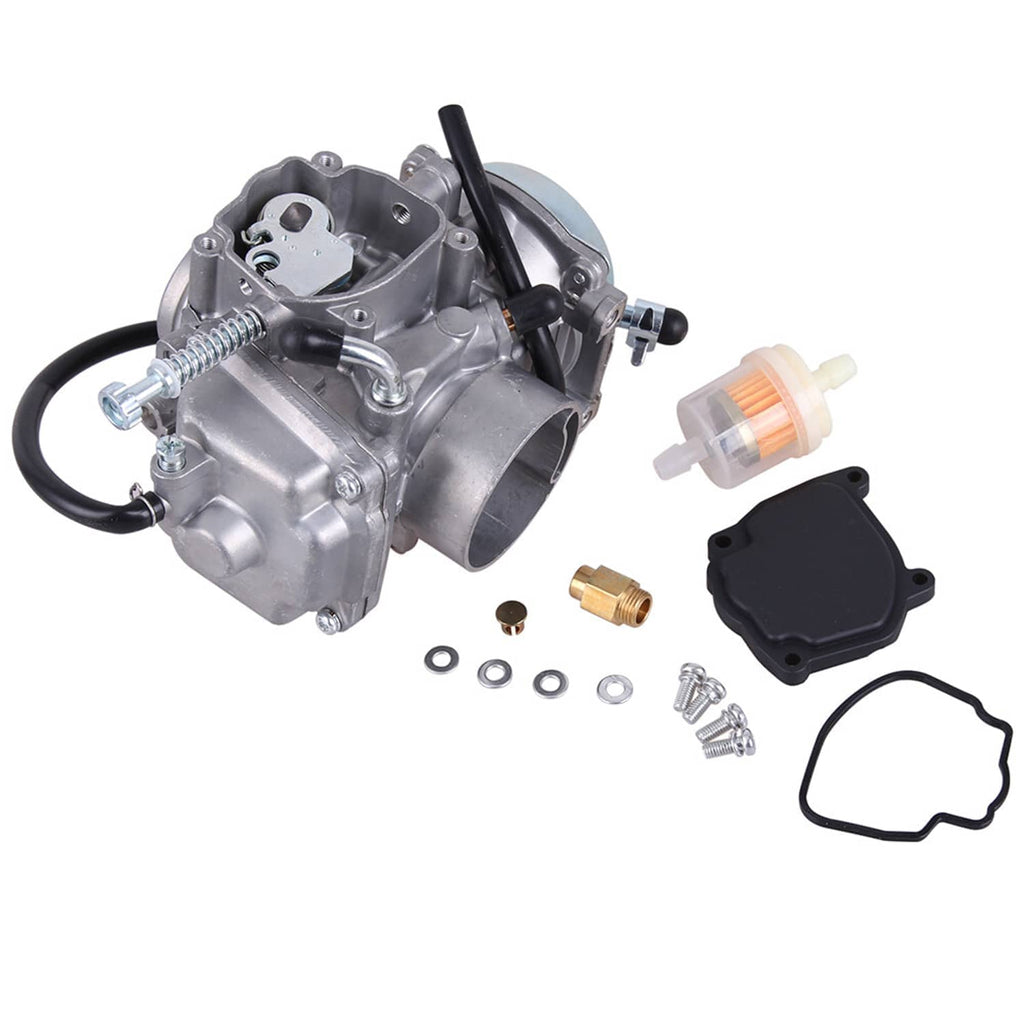 Carburetor assembly with hoses and included fuel pump parts, gasket, and screws