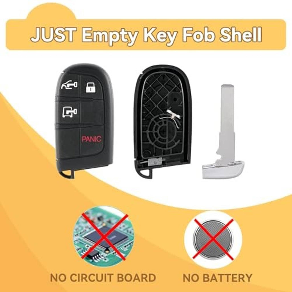 Black key fob case shell with open back showing interior cavity and key slot