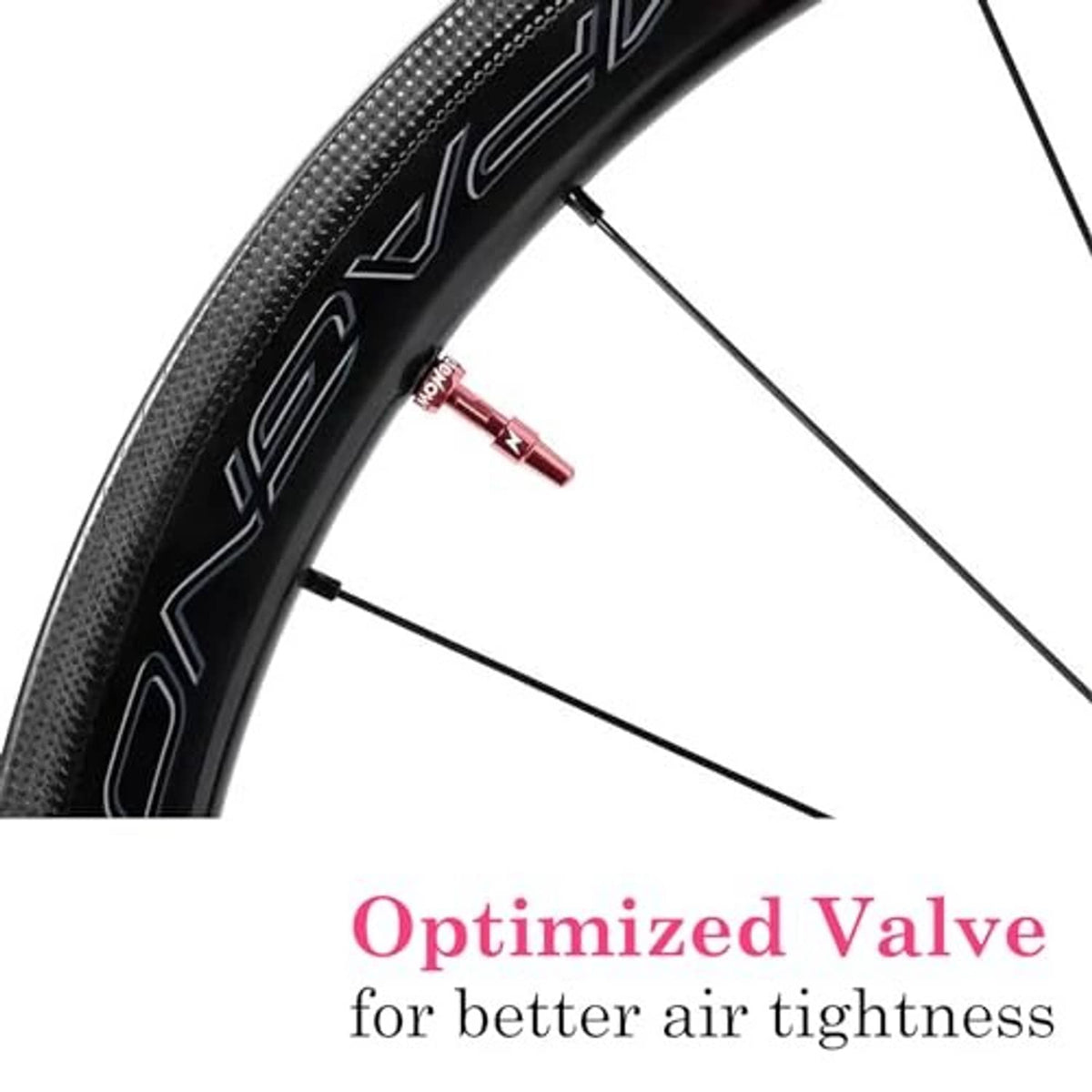 700C road wheel rim with valve stem and black tire bead; Presta valve on inner tube