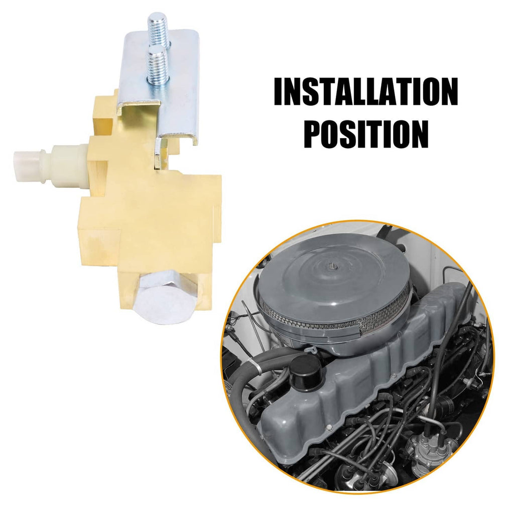 Proportioning valve disc drum with bolt studs and white vacuum line connector