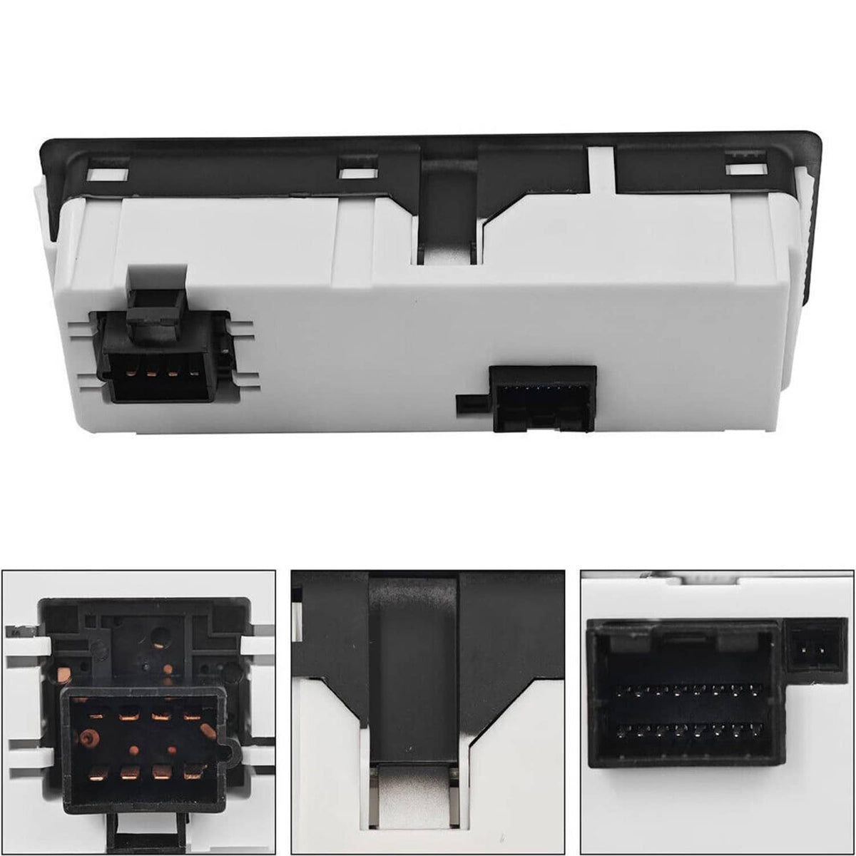 A/C climate control module panel back view with two electrical connector ports