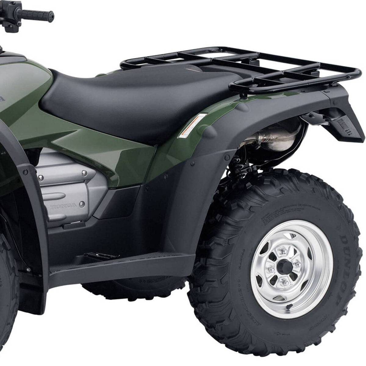 ATV replacement seat, black contoured cushion with rear handhold cutout