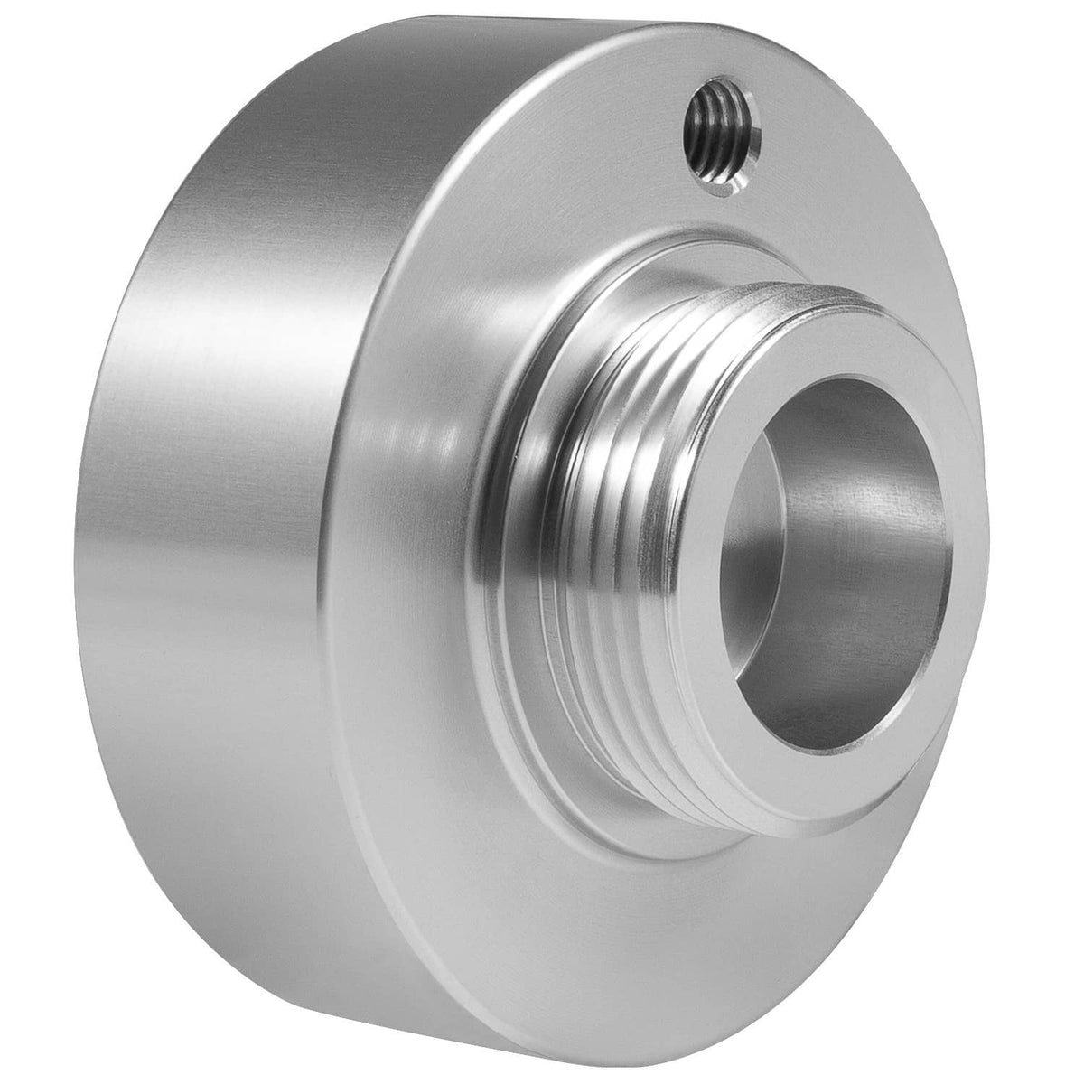 Metal pulley plate with inner opening and threaded hole for clutch belt removal