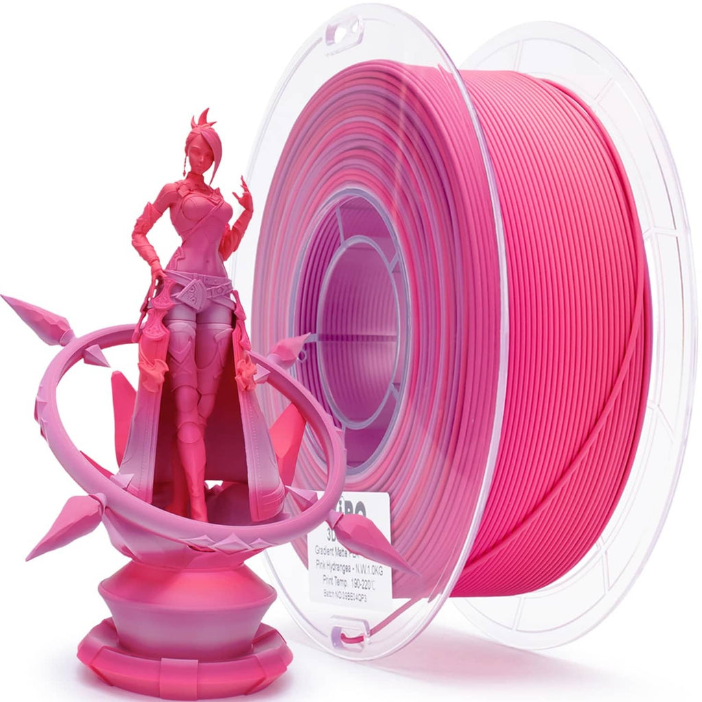 Pink matte PLA filament spool with tightly coiled strands for 3D printing