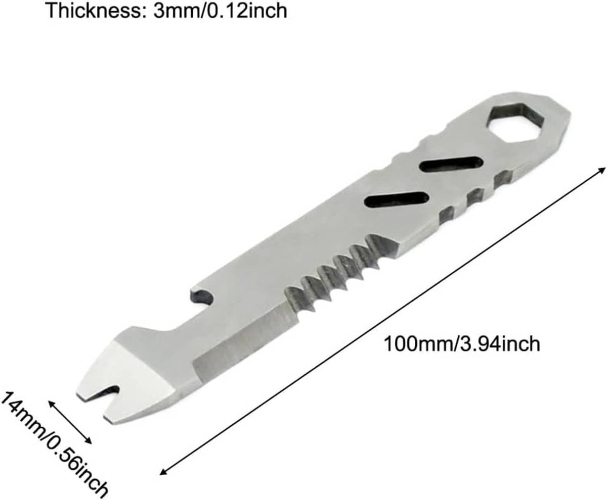 Fire starter striker tool, 100mm length, 3mm thickness; silver high speed steel with hex hole