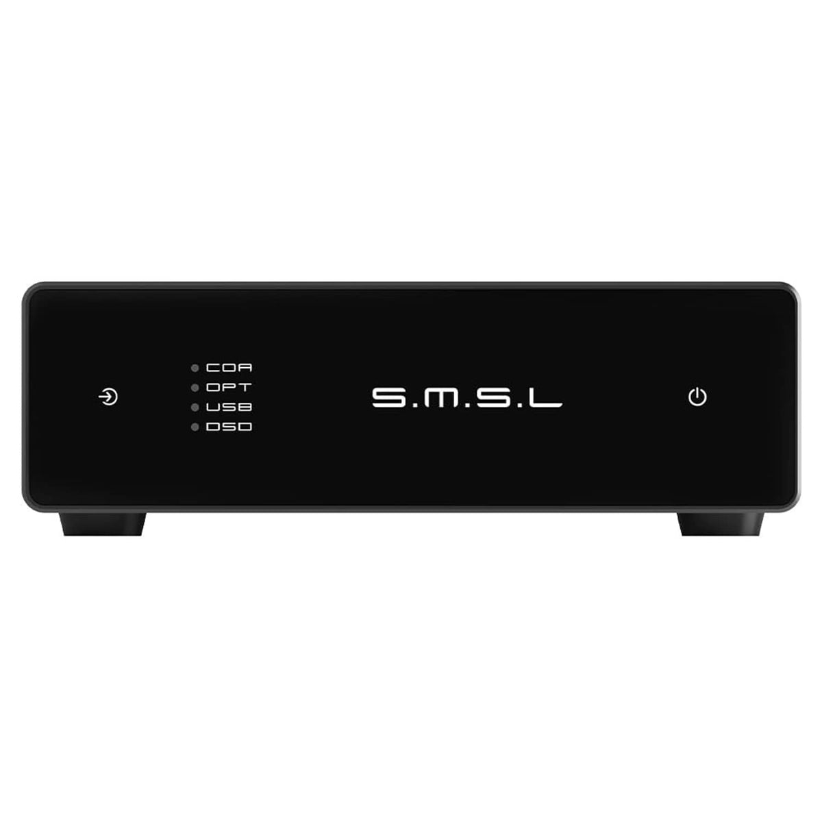 Black SMSL Hi-Res audio DAC with front display and power button