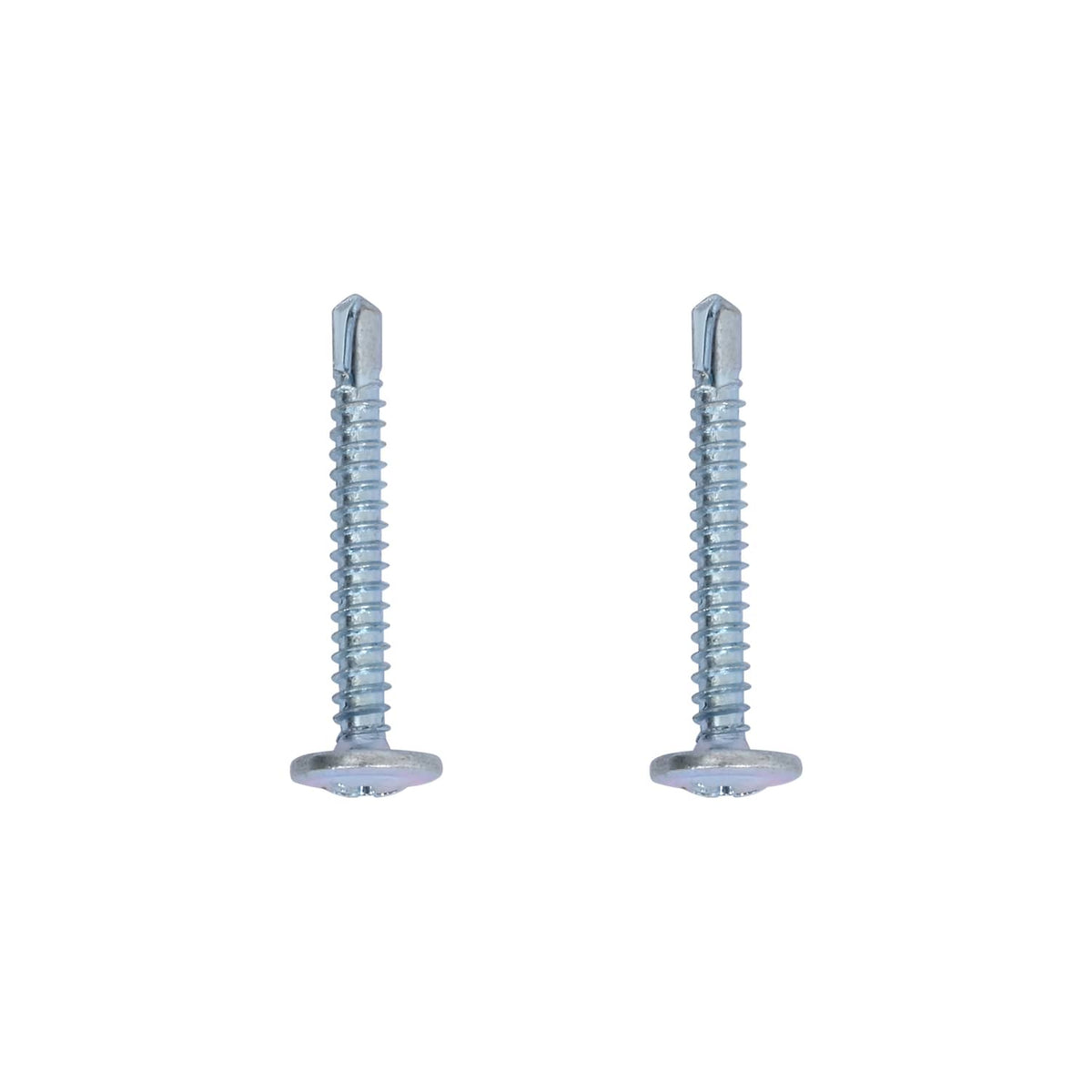 Two silver mounting screws for bumper cover installation