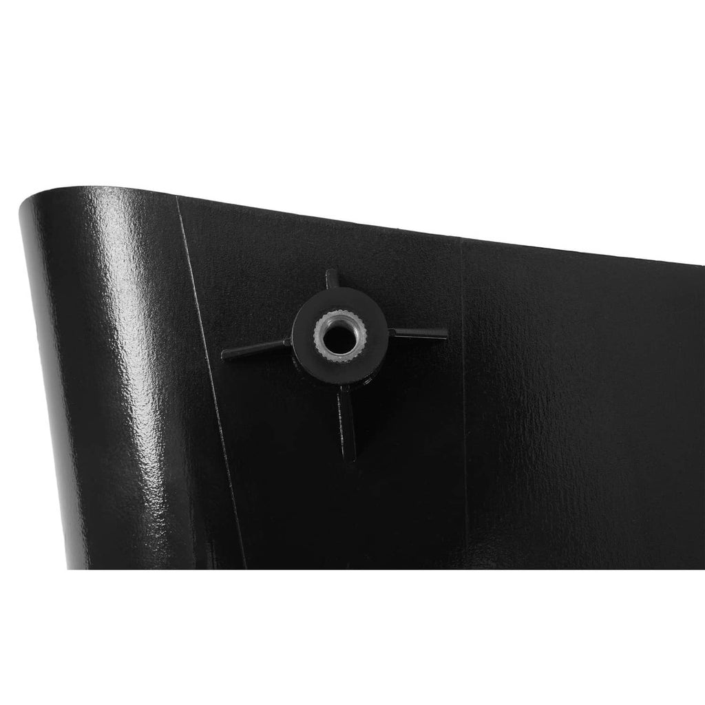 Right headlight lamp housing with round mounting hole and black plastic back