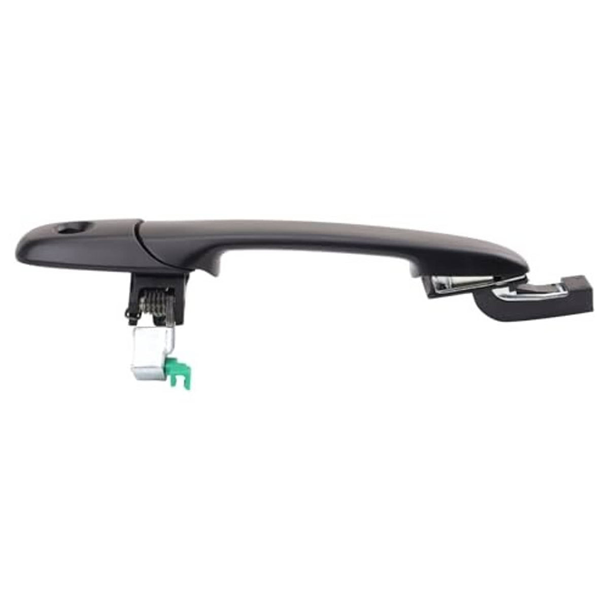 Front exterior driver side door handle underside with keyhole housing