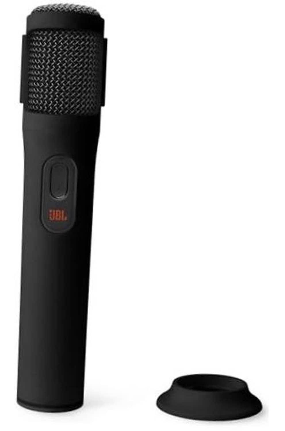 Black silicone mic cover with textured grille sleeve and side control window