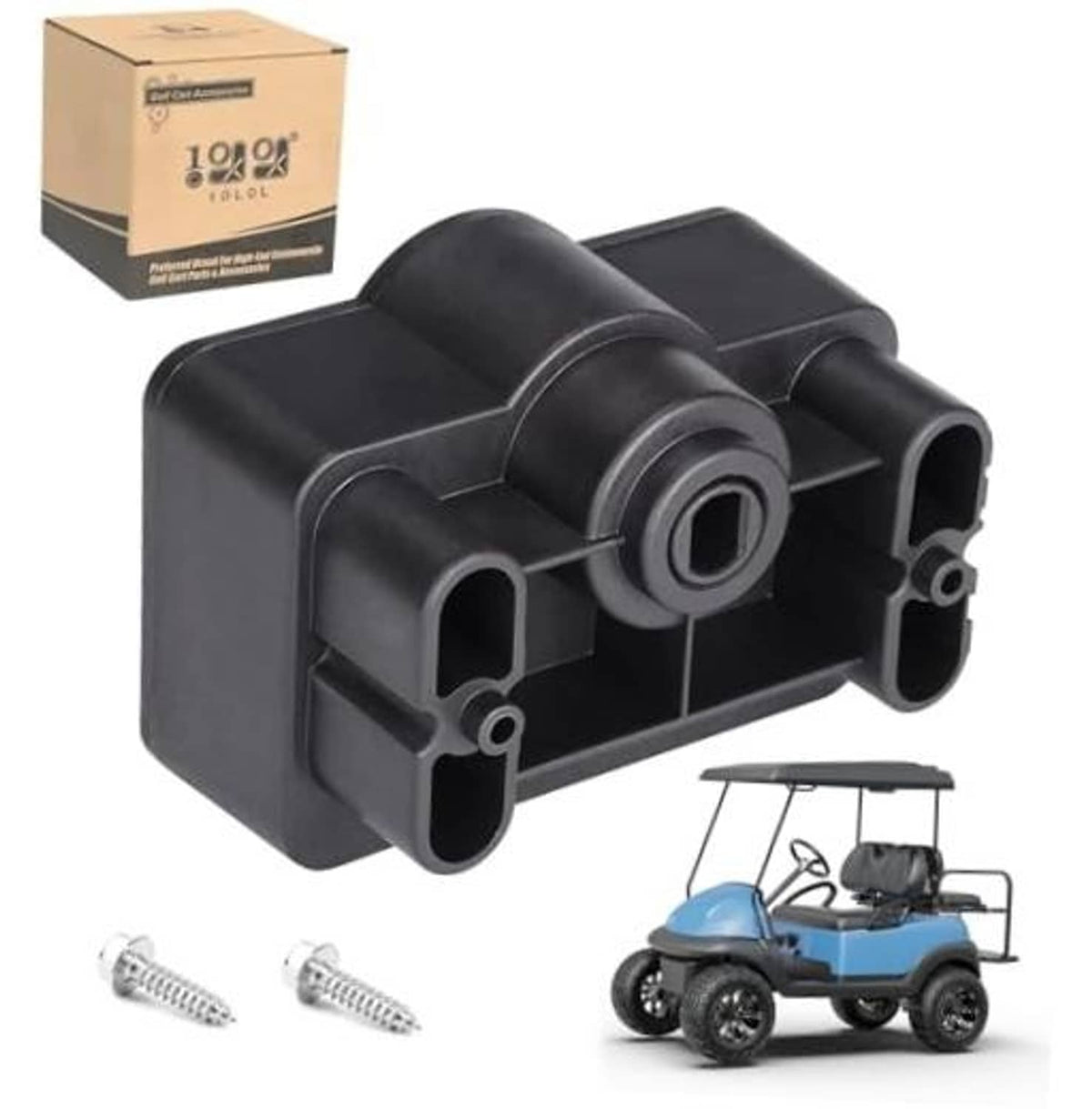 Black motor replacement module with central drive shaft and mounting holes