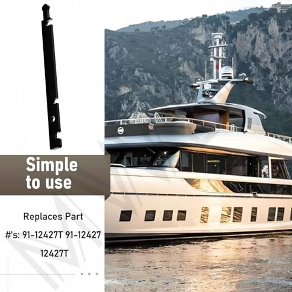 Shift cable adjustment tool, long black bar with end hook and mounting hole