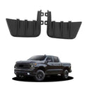Front bumper cover trim molding, black pair for left and right sides