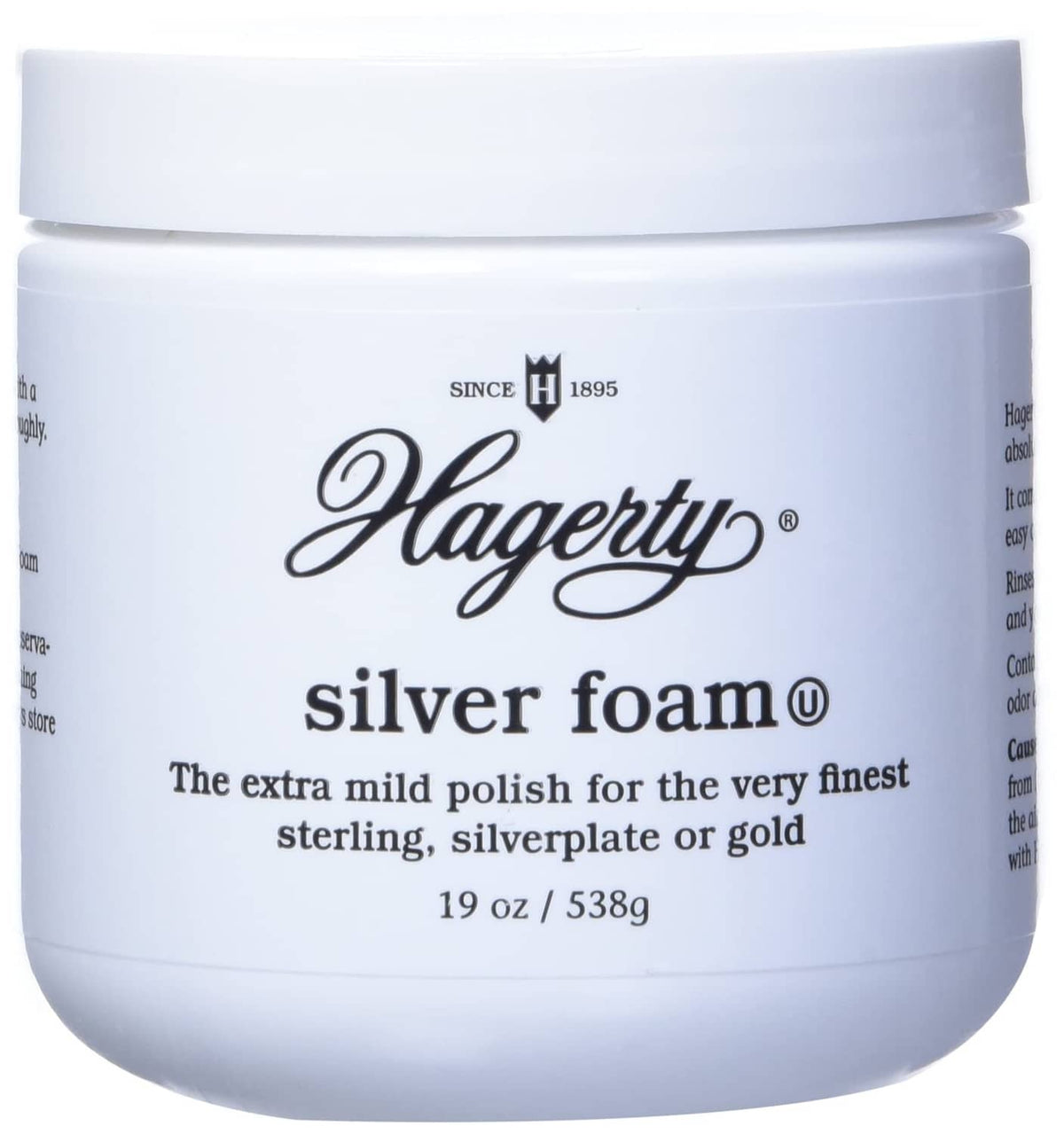 White Hagerty Silver Foam silverware polish jar, 19 oz