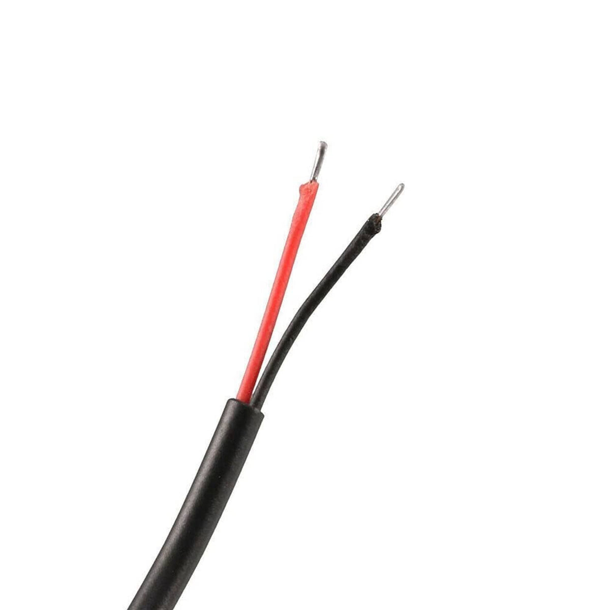 Vibration motor lead wires: red and black insulated wires with metal tips